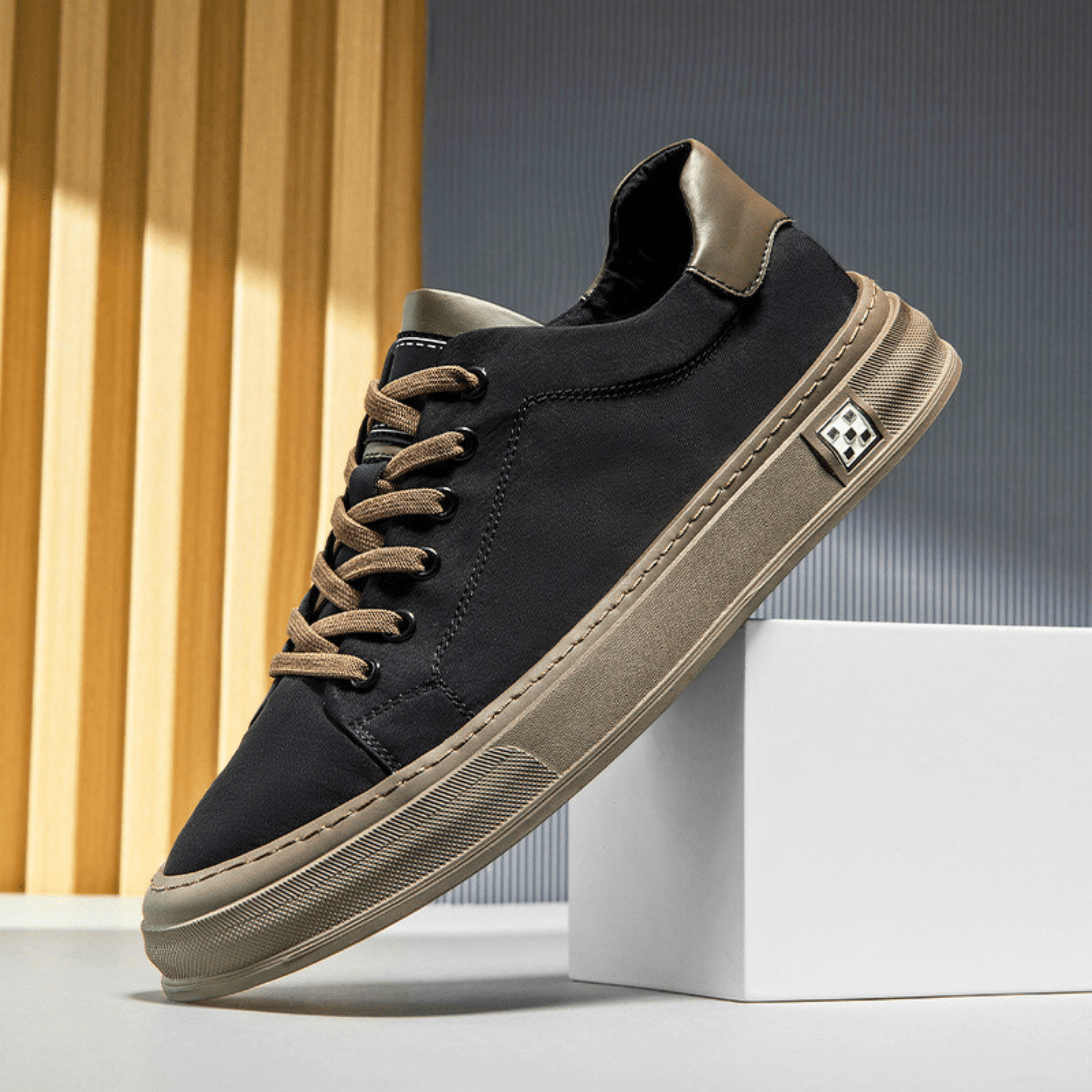 Low-Top Canvas Trainers