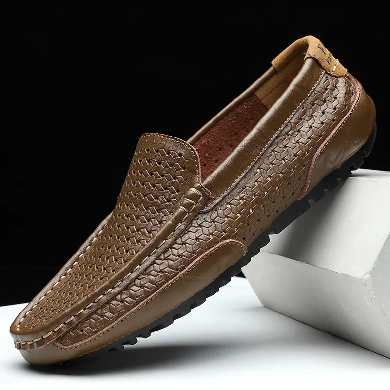 Top view of elegant women's loafers designed for everyday wear