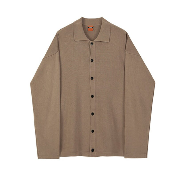 Galardo Men's Knitted Button-Up Shirt