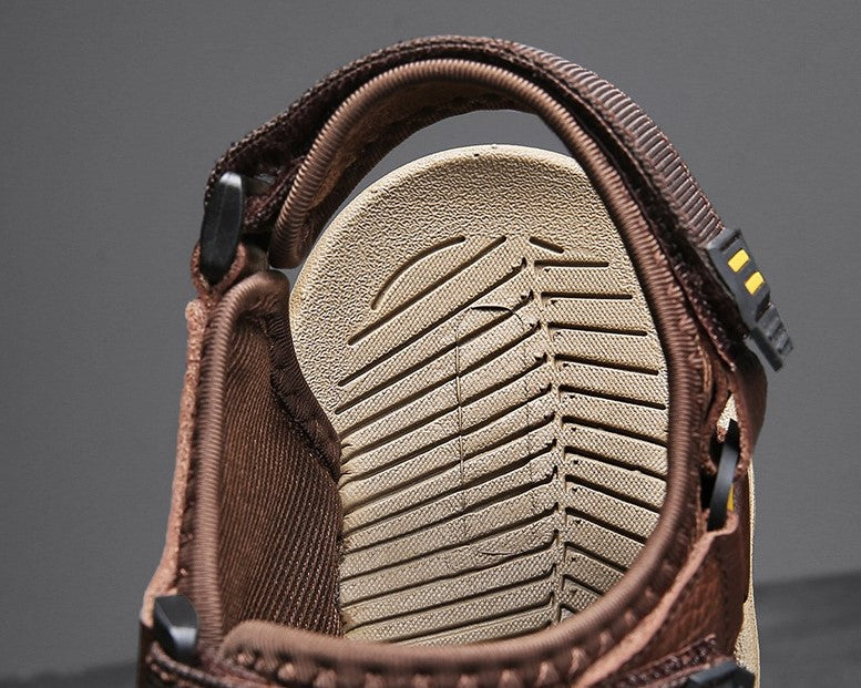 Golden-Eagle Men's Leather Sandals